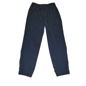 L Sonoma Boy's Woven Pull On Joggers, Large, Navy, EUC